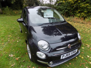 2016 Fiat 500 1.2 Lounge Euro 6 (s/s) 3dr in Black — image 2