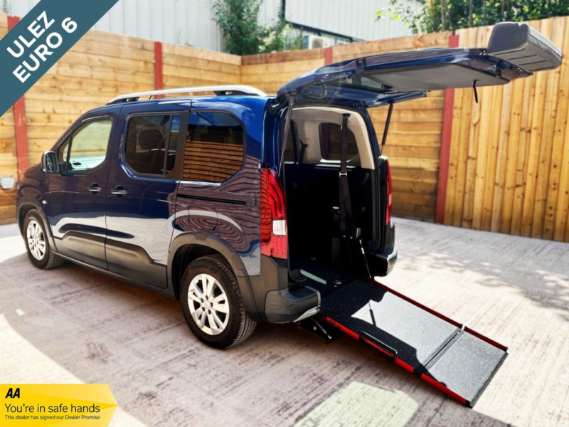 2019 Peugeot Rifter 3 SEAT Auto Wheelchair Accessible Disabled Access Vehicle Wav in Blue — image 1