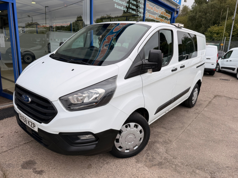 2018 Ford Transit Custom 2.0 320 Ecoblue Crew Van Double Cab 5dr Diesel Manual L1 H1 Euro 6 105 Ps in White — image 1
