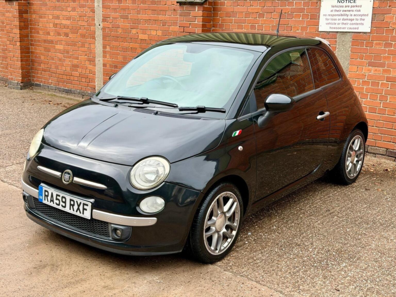 2009 Fiat 500 1.2 Bydiesel Euro 5 3dr in Black — image 1