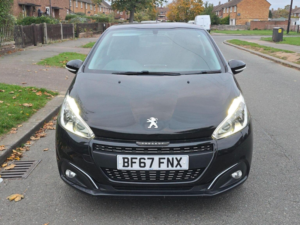 2017 Peugeot 208 1.2 Puretech Black Edition Euro 6 3dr in Black — image 5