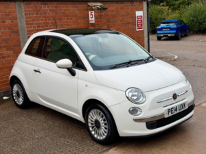 2014 Fiat 500 1.2 Lounge Euro 6 (s/s) 3dr in White — image 2