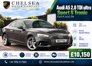 2017 Audi A5 2.0 Tdi Ultra Sport S Tronic Euro 6 (s/s) 2dr in Grey — image 2