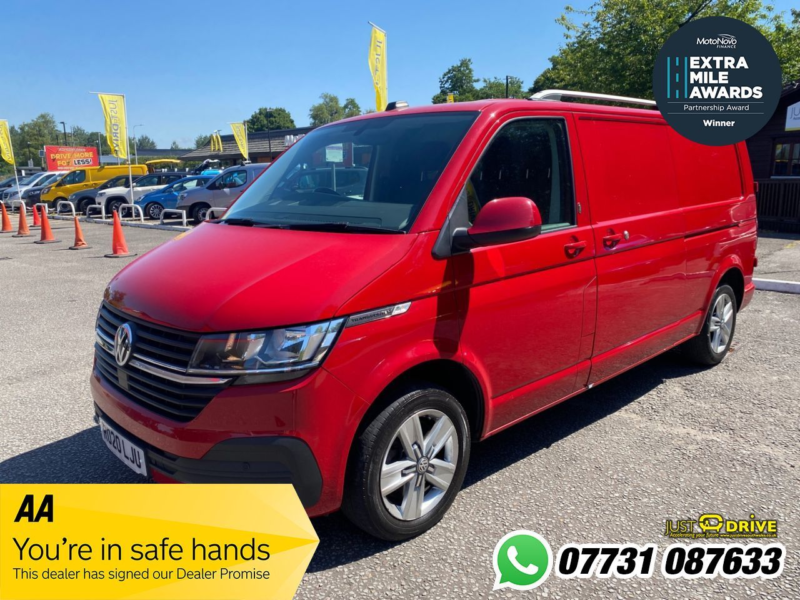 2020 Volkswagen Transporter 2.0 Tdi T32 Highline Panel Van 5dr Diesel DSG Fwd Lwb High Roof Euro 6 (s/s) (150 Ps) in Red — image 1