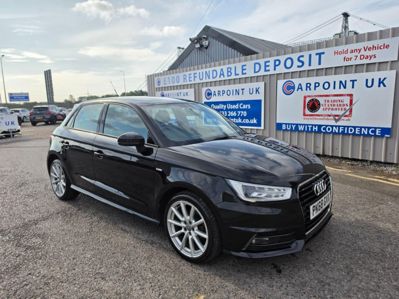 2018 Audi A1 1.0 Tfsi S Line Sportback Euro 6 (s/s) 5dr (nav) in Black — image 1