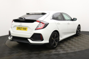 2017 Honda Civic 1.0 Vtec Turbo Ex Hatchback 5dr Petrol Manual Euro 6 (s/s) (129 Ps) in White — image 5