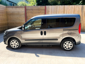 2020 Fiat Doblo 4 SEAT Passenger Up Front Side Entry Wheelchair Accessible Disabled Access Vehicle Wav in Grey — image 4