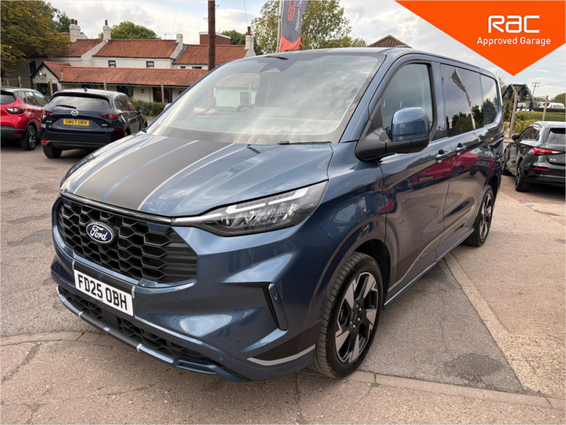 2025 Ford Transit Custom 2.0 320 Ecoblue Sport Crew Van Double Cab 5dr Diesel Auto L1 H1 Euro 6 (s/s) (170 Ps) in Blue — image 1