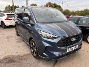 2025 Ford Transit Custom 2.0 320 Ecoblue Sport Crew Van Double Cab 5dr Diesel Auto L1 H1 Euro 6 (s/s) (170 Ps) in Blue — image 2