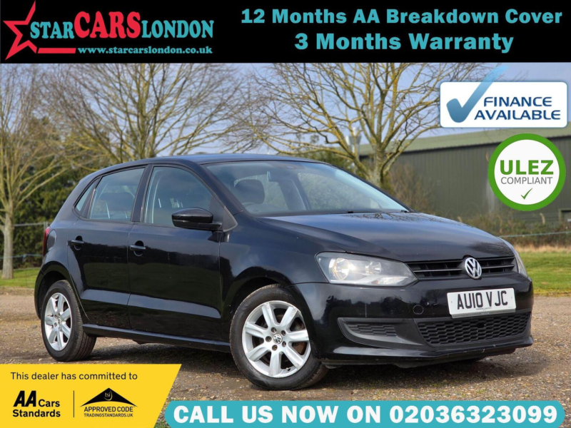 2010 Volkswagen Polo 1.4 Se DSG Euro 5 5dr in Black — image 1