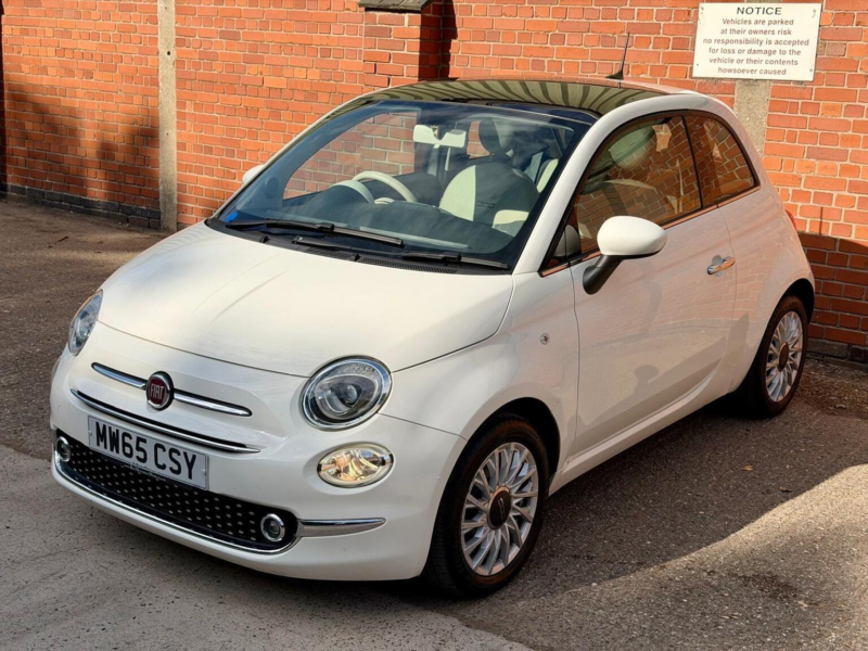 2016 Fiat 500 1.2 Lounge Euro 6 (s/s) 3dr in White — image 1