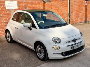 2016 Fiat 500 1.2 Lounge Euro 6 (s/s) 3dr in White — image 2