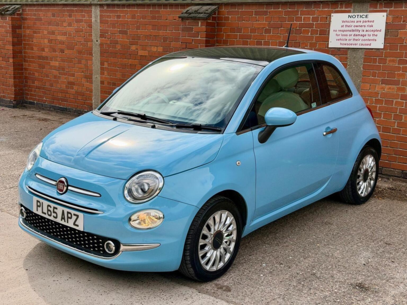 2016 Fiat 500 1.2 Lounge Euro 6 (s/s) 3dr in Blue — image 1