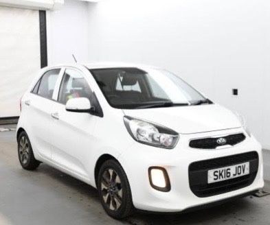 2016 Kia Picanto 1.0 2 Hatchback 5dr Petrol Manual Euro 6 (65 Bhp) in White — image 1