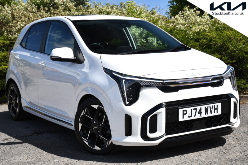 2024 Kia Picanto 1.2 Gt-Line S Hatchback 5dr Petrol AMT Euro 6 (s/s) (77 Bhp) in White — image 1