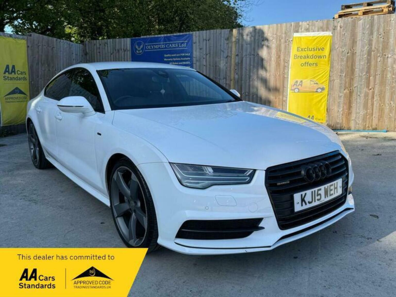 2015 Audi A7 3.0 Tdi V6 Black Edition Sportback S Tronic Quattro Euro 6 (s/s) 5dr in White — image 1