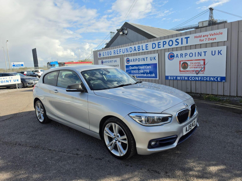 2019 BMW 1 Series 2.0 120i Gpf Sport Auto Euro 6 (s/s) 3dr in Silver — image 1