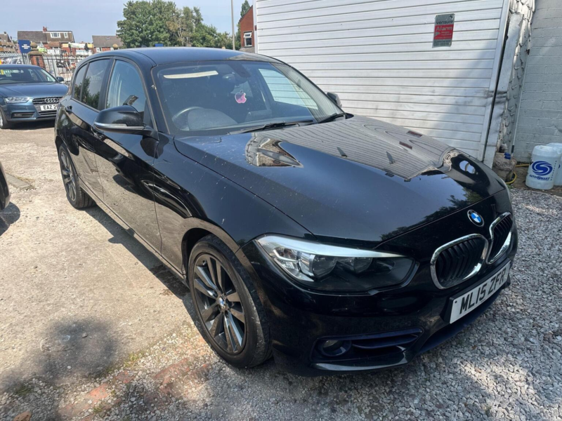 2015 BMW 1 Series 2.0 118d Sport Euro 6 (s/s) 5dr in Black — image 1