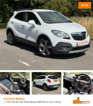 2014 Vauxhall Mokka 1.7 Cdti Se SUV 5dr Diesel Manual 4WD Euro 5 (s/s) (130 Ps) in White — image 2
