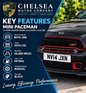 2014 MINI Paceman 1.6 John Cooper Works All4 Euro 5 (s/s) 3dr in Black — image 4