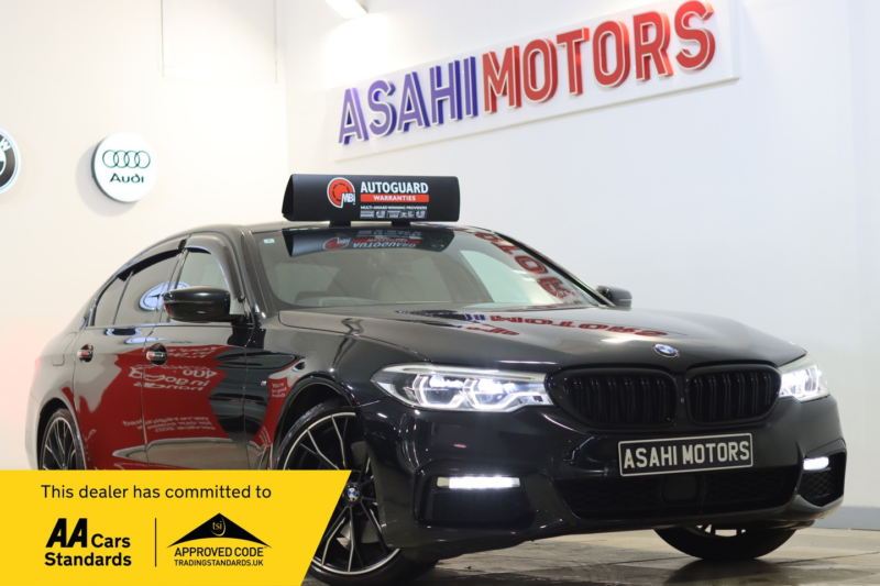 2018 BMW 5 Series 2.0 520i Gpf M Sport Auto Euro 6 (s/s) 4dr in Black — image 1
