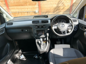 2020 Volkswagen Caddy Life 3 SEAT Auto Passenger Up Front Wheelchair Accessible Disabled Access Vehicle Wav in Yellow — image 2