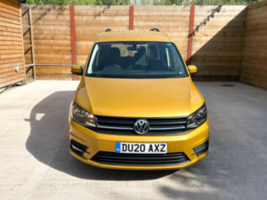2020 Volkswagen Caddy Life 3 SEAT Auto Passenger Up Front Wheelchair Accessible Disabled Access Vehicle Wav in Yellow — image 5