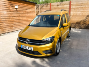 2020 Volkswagen Caddy Life 3 SEAT Auto Passenger Up Front Wheelchair Accessible Disabled Access Vehicle Wav in Yellow — image 6