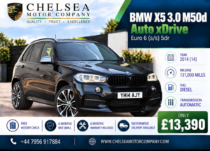 2014 BMW X5 3.0 M50d Auto Xdrive Euro 6 (s/s) 5dr in Black — image 2