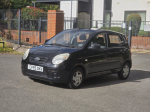 2010 Kia Picanto 1.0 1 Hatchback 5dr Petrol Manual (114 G/km, 60 Bhp) in Black — image 3