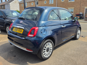 2016 Fiat 500 1.2 Lounge Hatchback 3dr Petrol Manual Euro 6 (s/s) (69 Bhp) in Blue — image 3