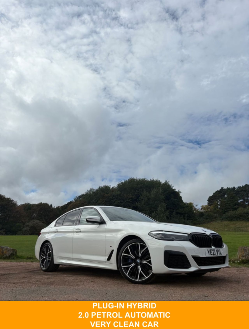 2021 BMW 5 Series 2.0 530e 12kwh M Sport Saloon 4dr Petrol Plug-In Hybrid Steptronic Euro 6 (s/s) (292 Ps) in White — image 1