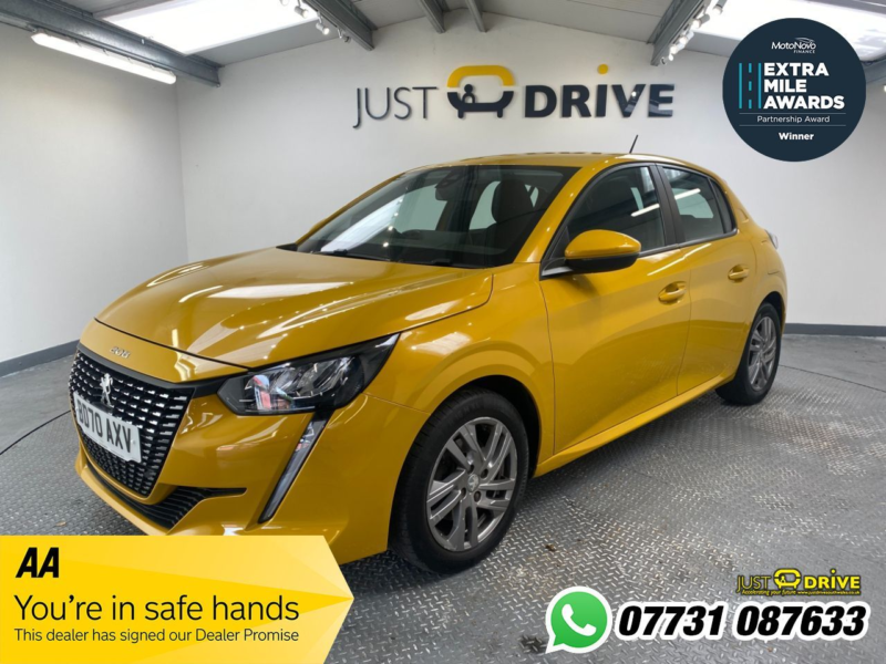2020 Peugeot 208 1.2 Puretech Active Premium Hatchback 5dr Petrol Manual Euro 6 (s/s) (100 Ps) in Yellow — image 1
