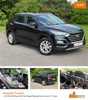 2018 Hyundai Tucson 1.6 Crdi Se Nav SUV 5dr Diesel Manual Euro 6 (s/s) (115 Ps) in Black — image 2