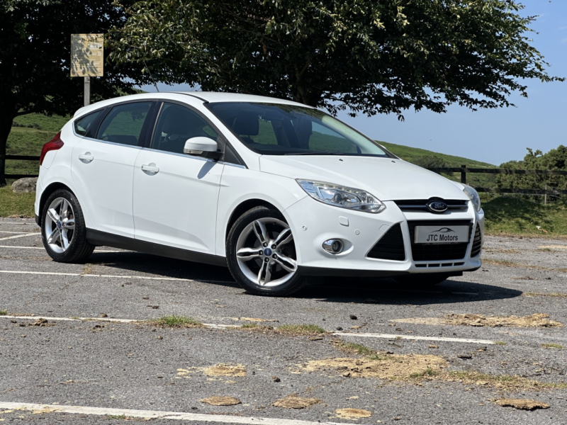 2014 Ford Focus 1.6 Tdci 115 Titanium X Navigator 5dr Man, Diesel, White + £20 Road Tax in White — image 1