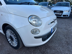 2011 Fiat 500 1.2 Lounge Euro 5 (s/s) 3dr in White — image 2