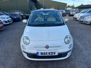 2011 Fiat 500 1.2 Lounge Euro 5 (s/s) 3dr in White — image 3