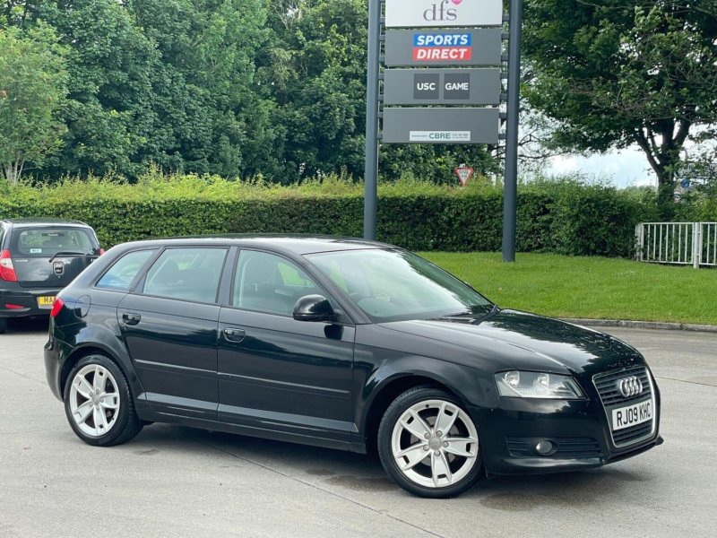 2009 Audi A3 1.9 Tdie Sport Sportback Euro 4 5dr in Black — image 1