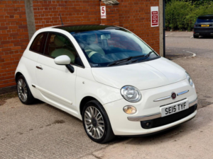 2015 Fiat 500 1.2 Lounge Euro 6 (s/s) 3dr in White — image 2