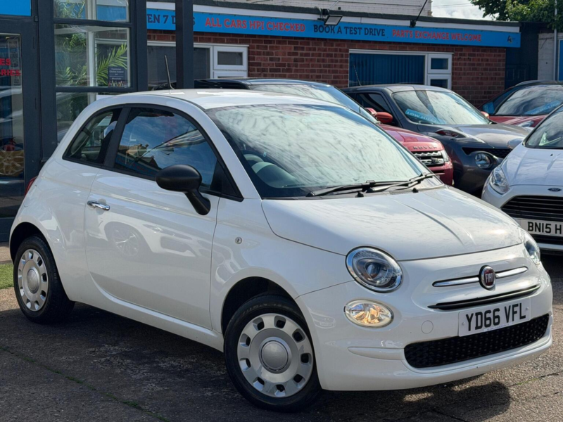 2016 Fiat 500 1.2 Pop Euro 6 (s/s) 3dr in White — image 1