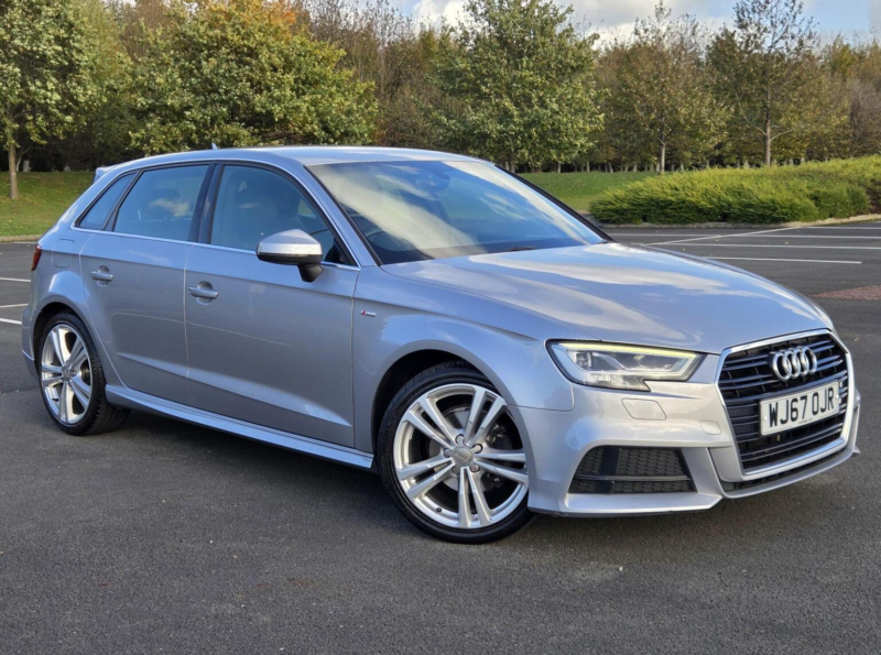 2017 Audi A3 1.6 Tdi S Line Sportback Euro 6 (s/s) 5dr in Silver — image 1
