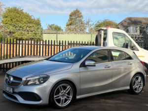 2017 Mercedes-Benz A Class 1.6 A180 Amg Line (executive) 7g-Dct Euro 6 (s/s) 5dr in Silver — image 3
