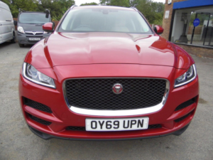2019 Jaguar F-Pace 2.0 D240 Portfolio Auto AWD Euro 6 (s/s) 5dr in Red — image 2