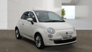 2015 Fiat 500 1.2 500 1.2 69hp Lounge White 3dr Lowtax+panroof in White — image 3