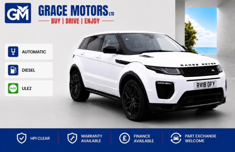 2018 Land Rover Range Rover Evoque 2.0 Td4 Hse Dynamic Auto 4WD Euro 6 (s/s) 5dr in White — image 1