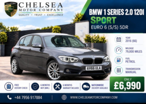 2016 BMW 1 Series 2.0 120i Sport Euro 6 (s/s) 5dr in Grey — image 2
