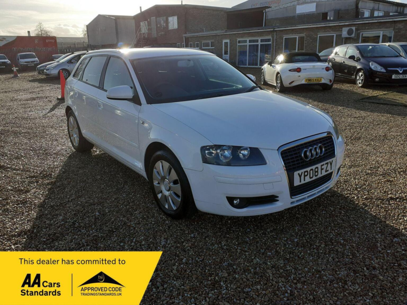 2008 Audi A3 1.6 Special Edition Sportback 5dr in White — image 1