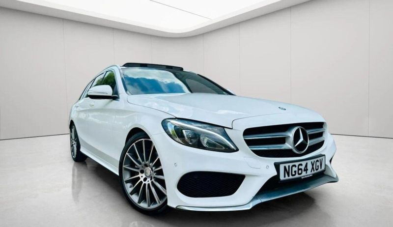2014 Mercedes-Benz C Class 2.1 C220 Bluetec Amg Line G-Tronic+ Euro 6 (s/s) 5dr in White — image 1