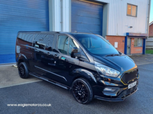2021 Ford Transit Custom 2.0 320 Ecoblue Limited Crew Van Auto L2 H1 Euro 6 (s/s) 5dr in Black — image 2