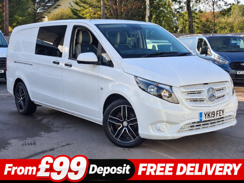 2019 Mercedes-Benz Vito 2.1 114 Cdi Bluetec Crew Van Double Cab 5dr Diesel Manual Rwd L3 Euro 6 (s/s) (xlwb) (136 Ps) in White — image 1
